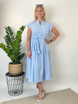 Sommerkleid mit Karomuster, hellblau von Bella Vita - Mode & Lifestyle