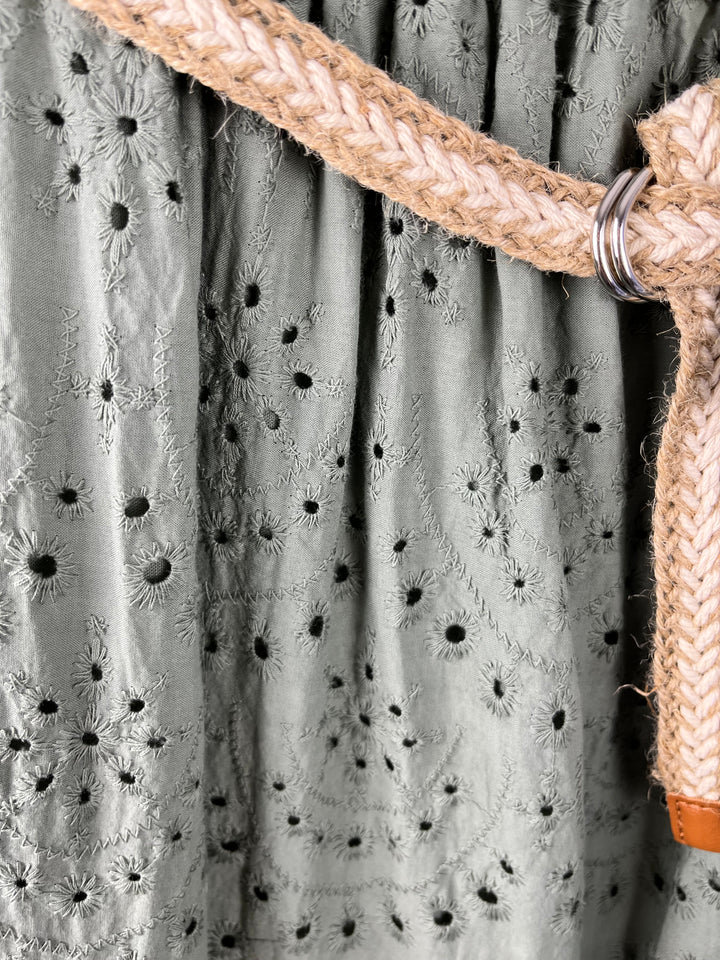Rock mit Lochstickerei, khaki von Bella Vita - Mode &amp; Lifestyle