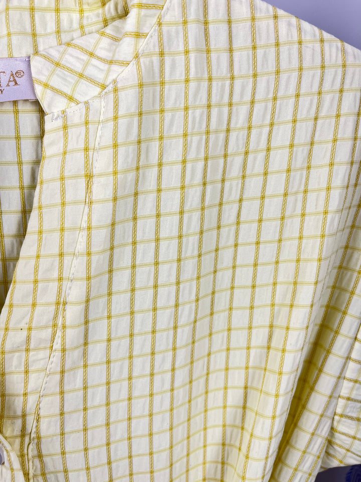 Sommerkleid mit Karomuster, vanillegelb von Bella Vita - Mode &amp; Lifestyle