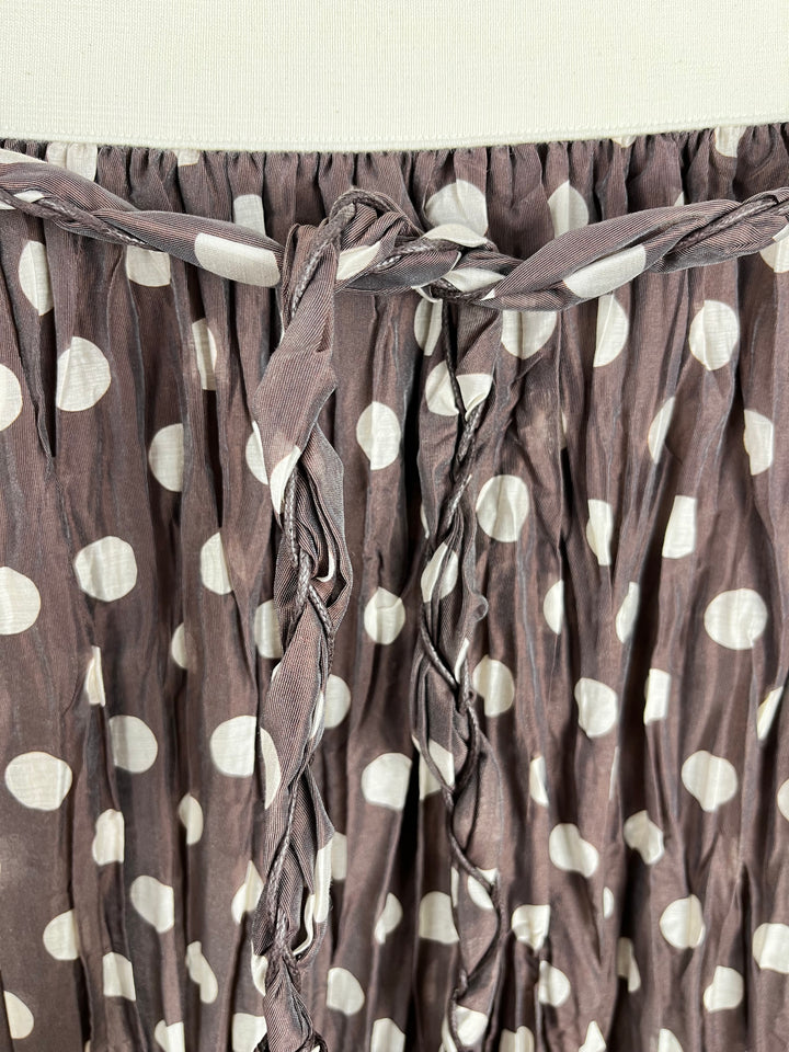 Tupfenrock im Knitterlook, braun von Bella Vita - Mode &amp; Lifestyle