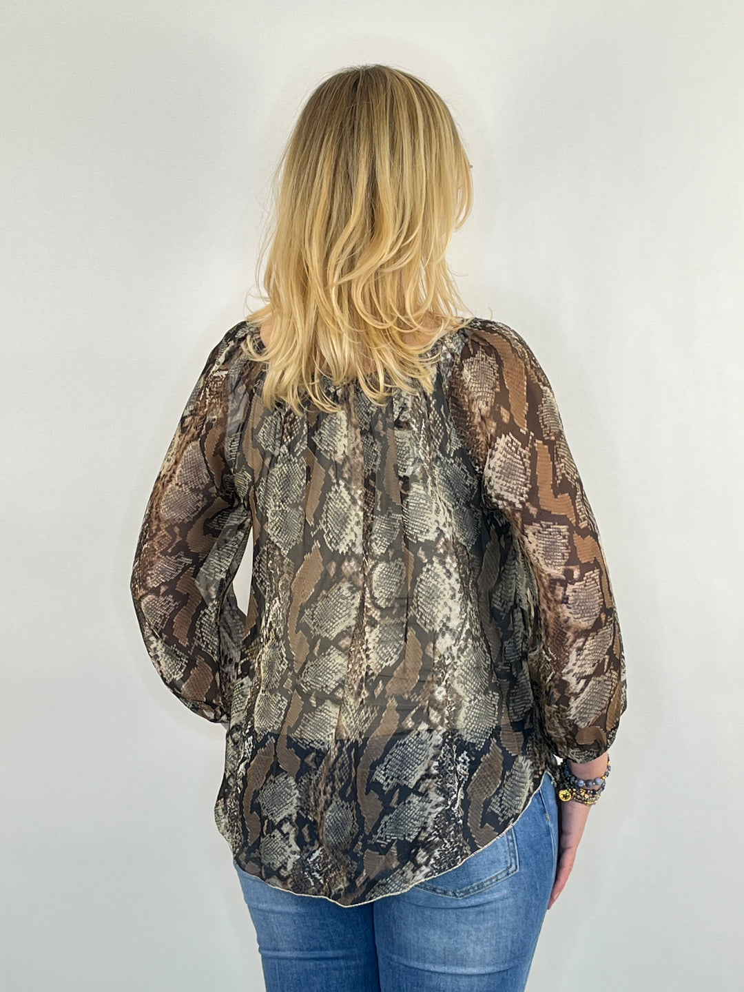 Tunika im Schlangenprint, braun von Bella Vita - Mode & Lifestyle