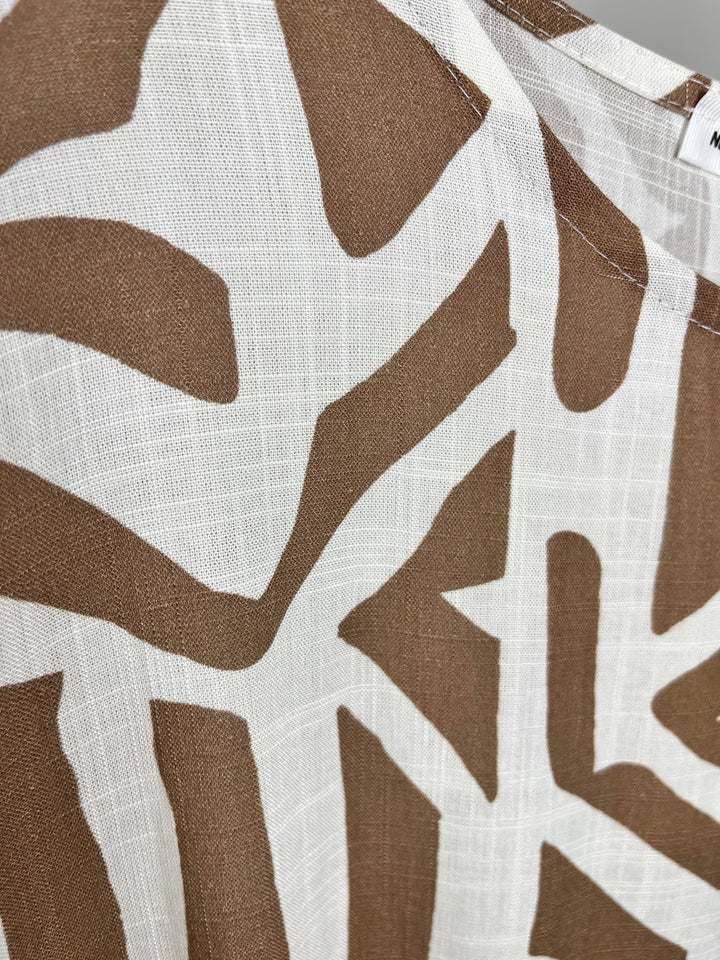 Blusenshirt mit grafischem Print, beige von Bella Vita - Mode &amp; Lifestyle