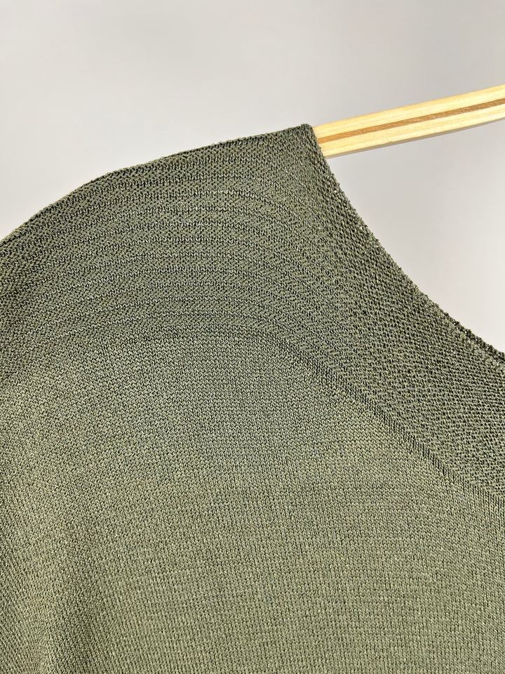 Kurzarm-Pullover mit U-Boot-Ausschnitt, khaki von Bella Vita - Mode &amp; Lifestyle