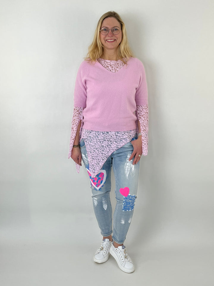 Jeans Hearts, blue denim von Bella Vita - Mode & Lifestyle