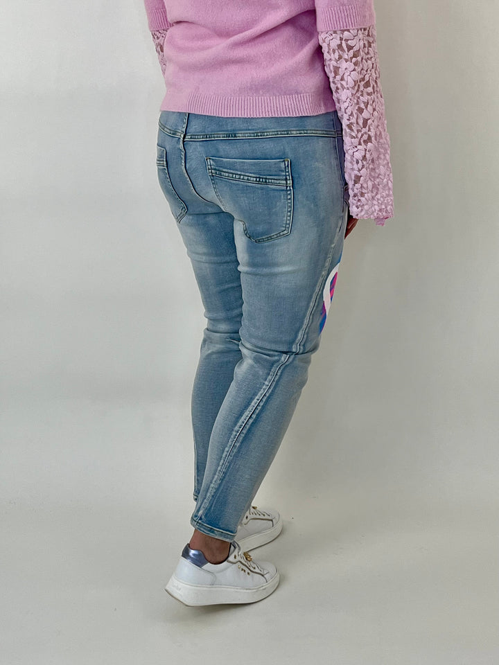 Jeans Hearts, blue denim von Bella Vita - Mode & Lifestyle