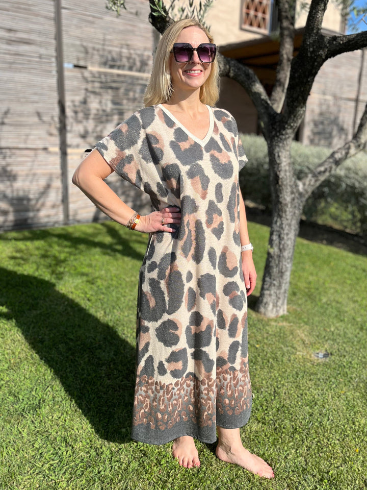 Kleid im Animaldruck, beige-schwarz von Bella Vita - Mode &amp; Lifestyle