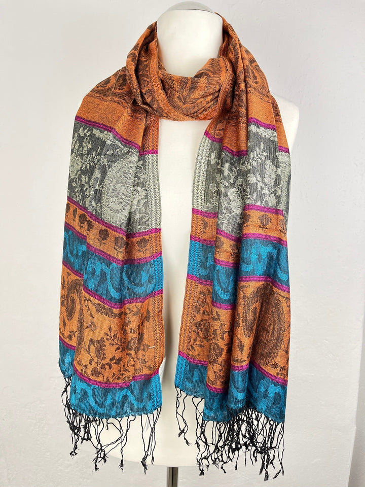 Jacquardschal aus Maulbeerseide, Paisleymuster von Bella Vita - Mode &amp; Lifestyle