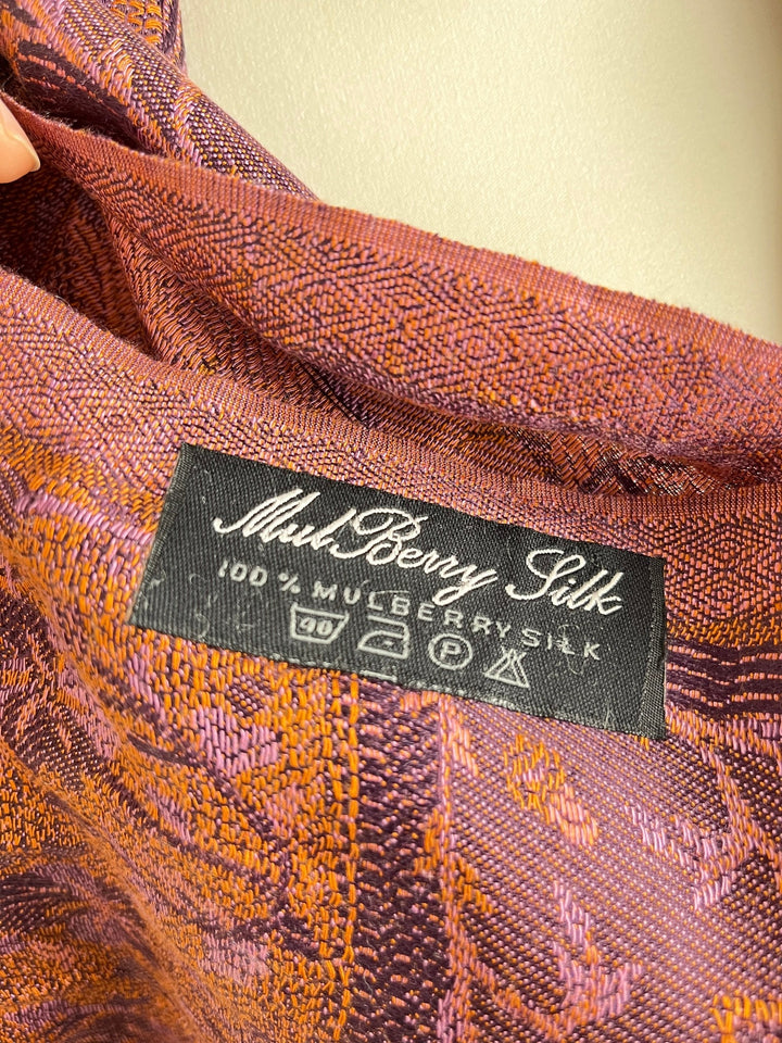 Jacquardschal aus Maulbeerseide, floral von Bella Vita - Mode &amp; Lifestyle