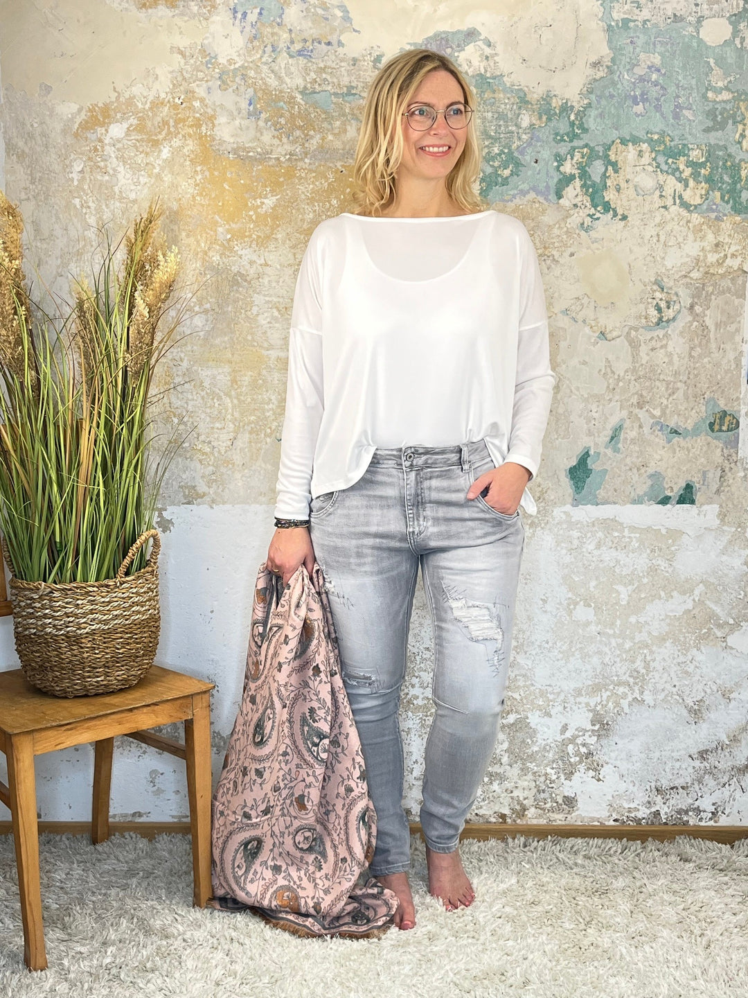 Jeans Used-Look, grey denim von Bella Vita - Mode &amp; Lifestyle