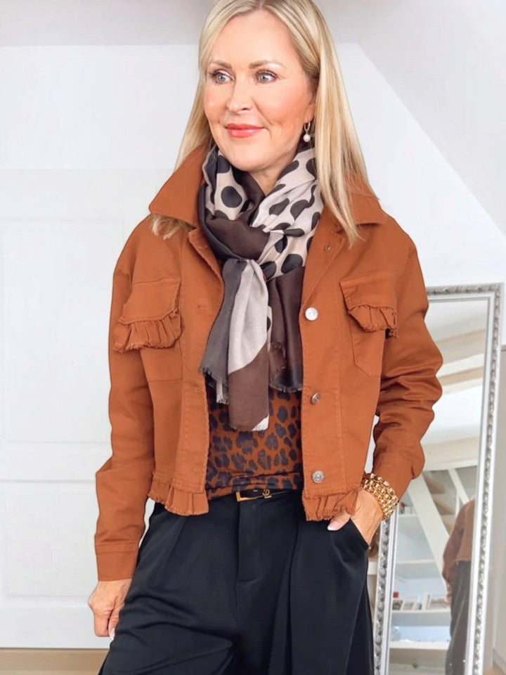 Jeansjacke Romantic, rostrot von Bella Vita - Mode &amp; Lifestyle