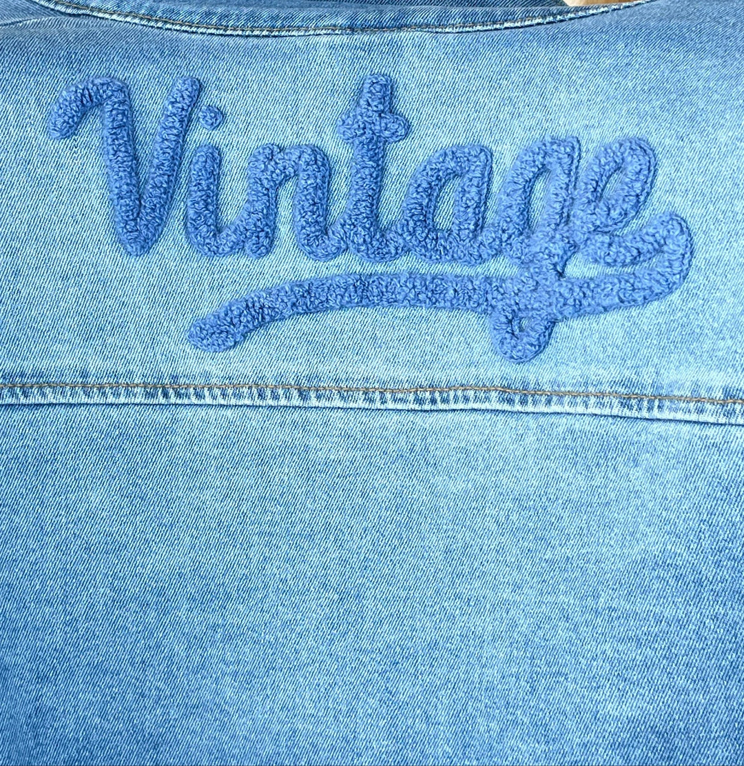 Jeansjacke Vintage mit Fransen, blue denim von Bella Vita - Mode &amp; Lifestyle