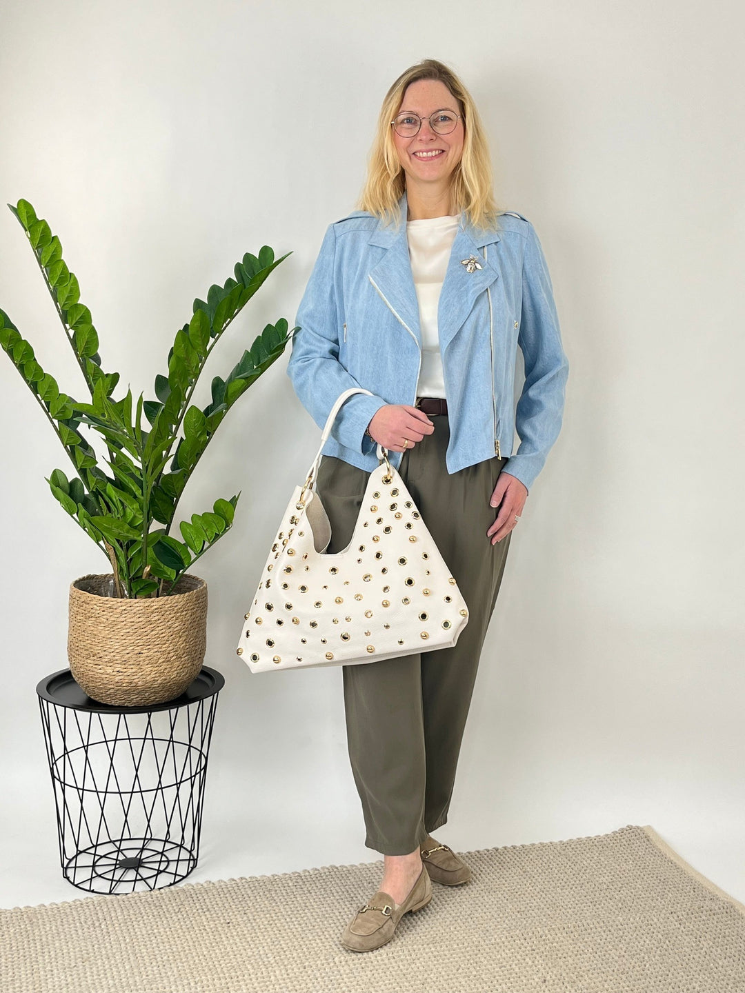 Jeansjacke in Bikerform, blue denim von Bella Vita - Mode &amp; Lifestyle