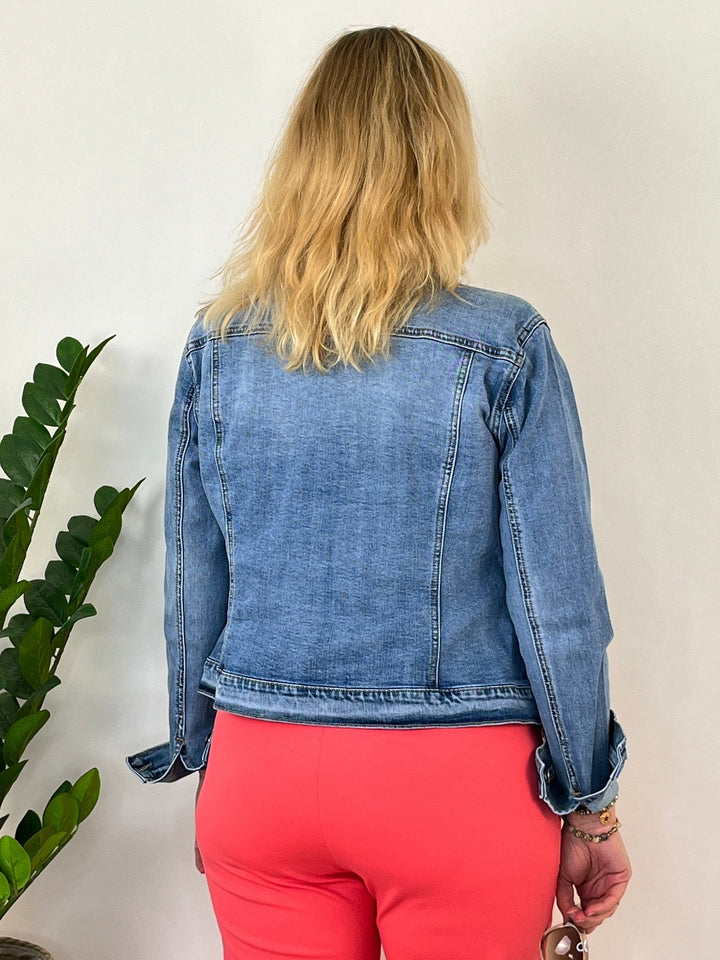 Jeansjacke mit Paillettenverzierung, blue denim von Bella Vita - Mode &amp; Lifestyle