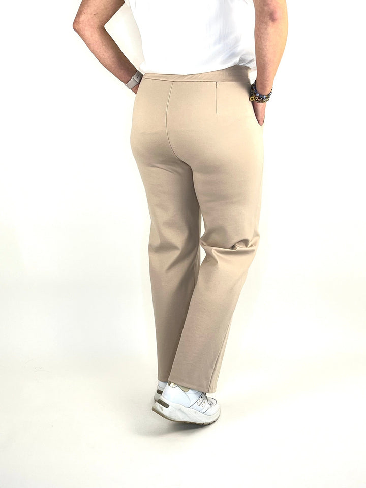 Jersey-Hose mit Biese, beige von Bella Vita - Mode &amp; Lifestyle