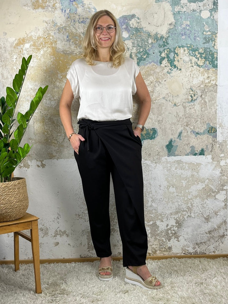 Jerseyhose mit Dehnbund, schwarz von Bella Vita - Mode & Lifestyle