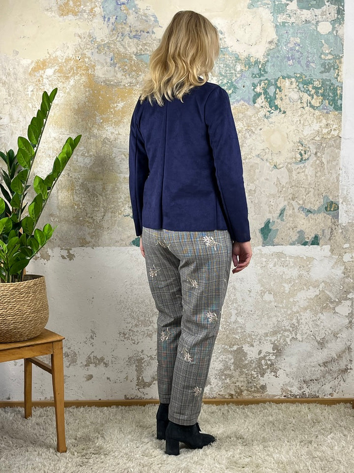 Karo-Hose bestickt von Bella Vita - Mode &amp; Lifestyle