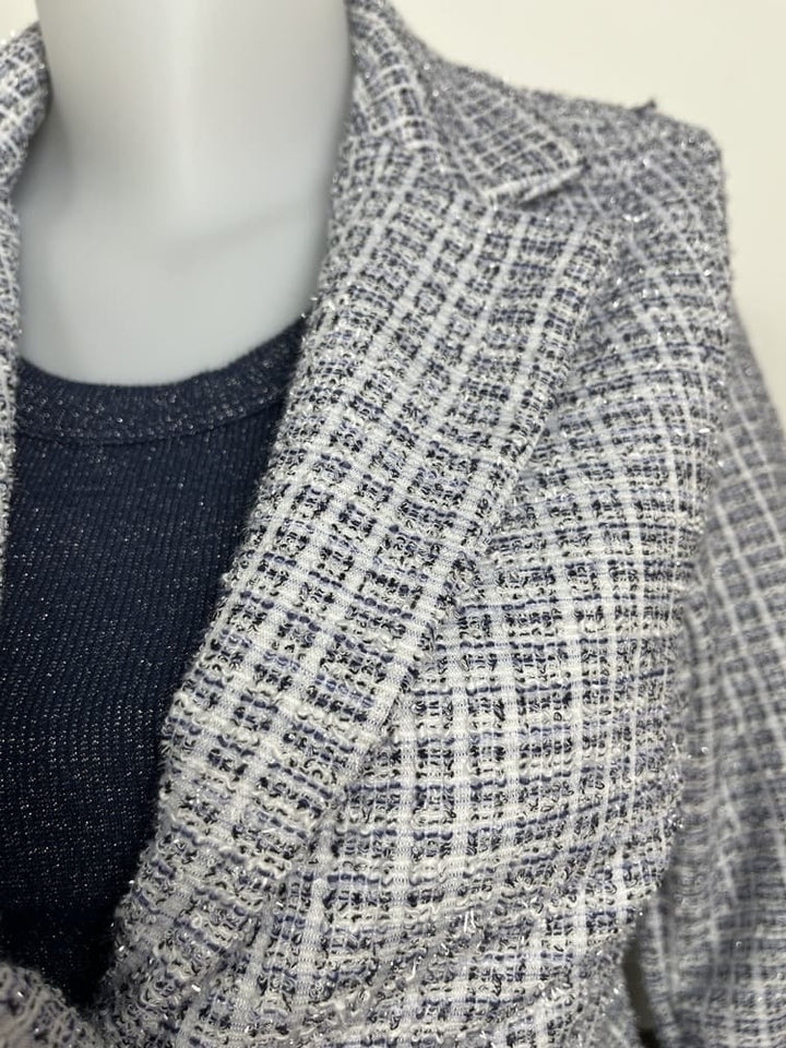 Karoblazer mit Glanzgarn von Bella Vita - Mode &amp; Lifestyle