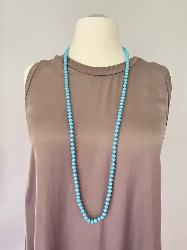 Kette aus Glassteinen, hellblau von Bella Vita - Mode &amp; Lifestyle