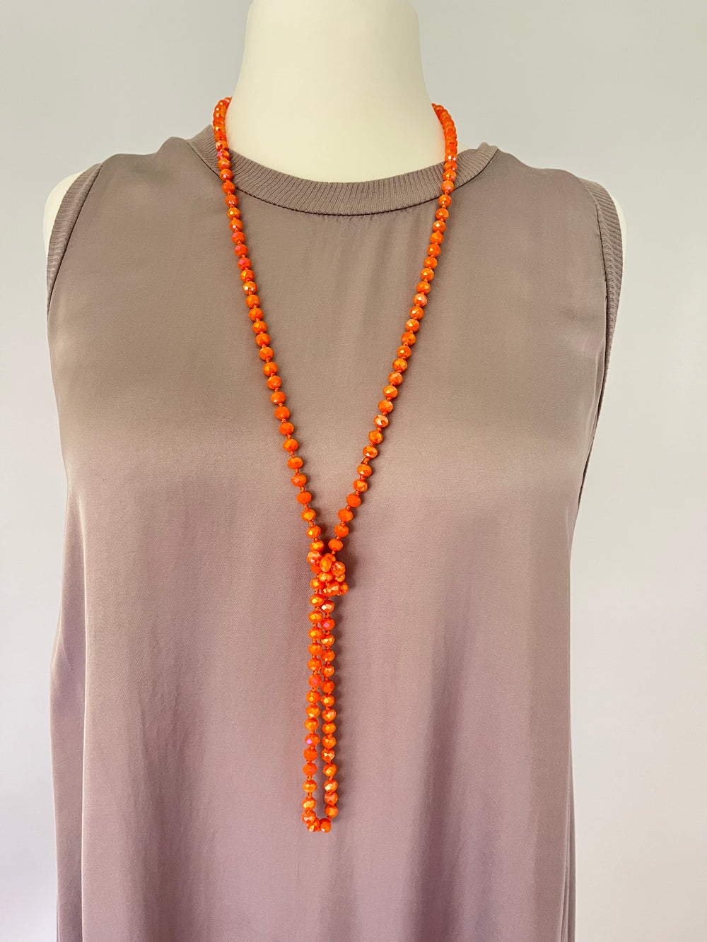 Kette aus Glassteinen, orange von Bella Vita - Mode & Lifestyle