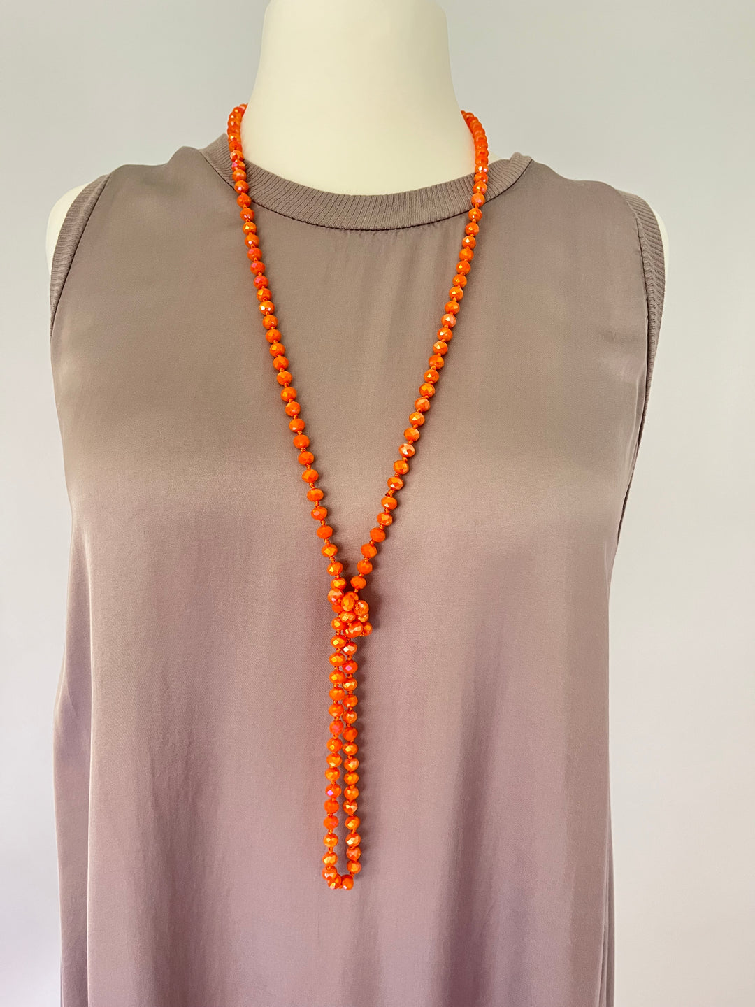 Kette aus Glassteinen, orange von Bella Vita - Mode &amp; Lifestyle