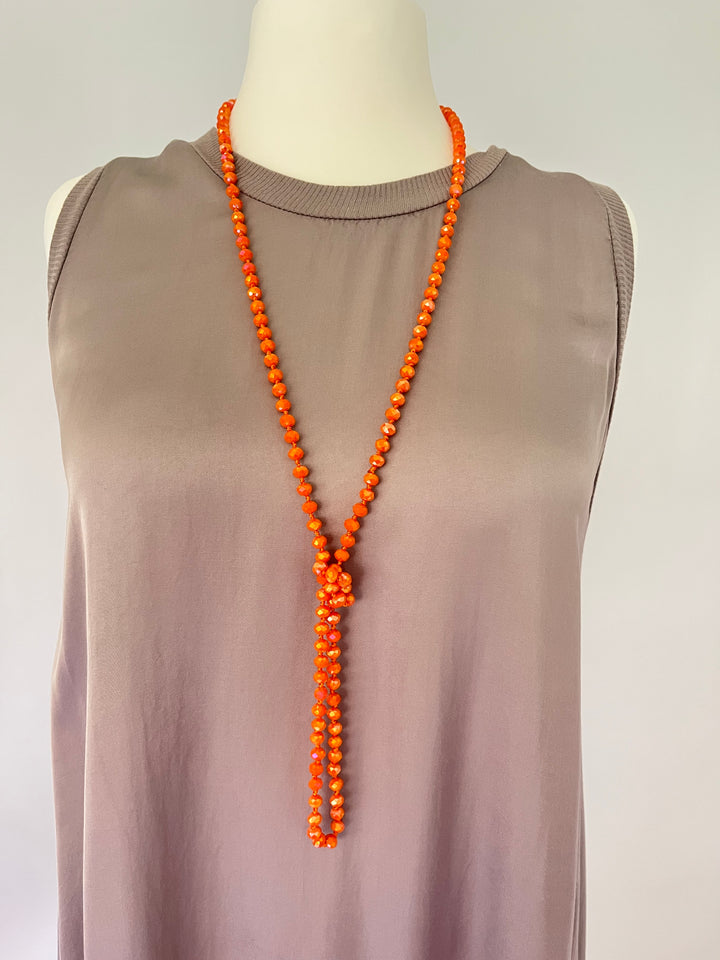 Kette aus Glassteinen, orange von Bella Vita - Mode &amp; Lifestyle