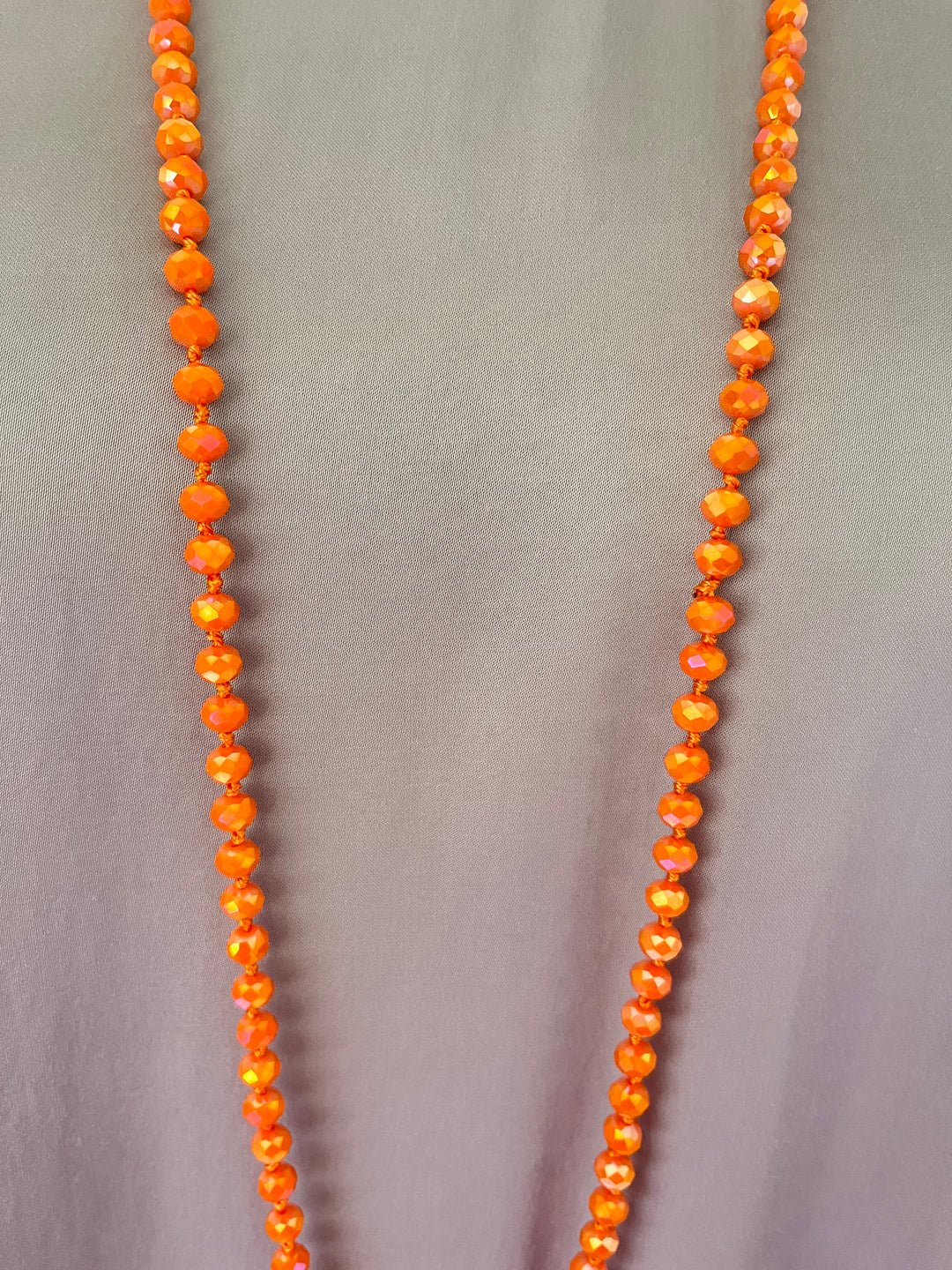 Kette aus Glassteinen, orange von Bella Vita - Mode &amp; Lifestyle