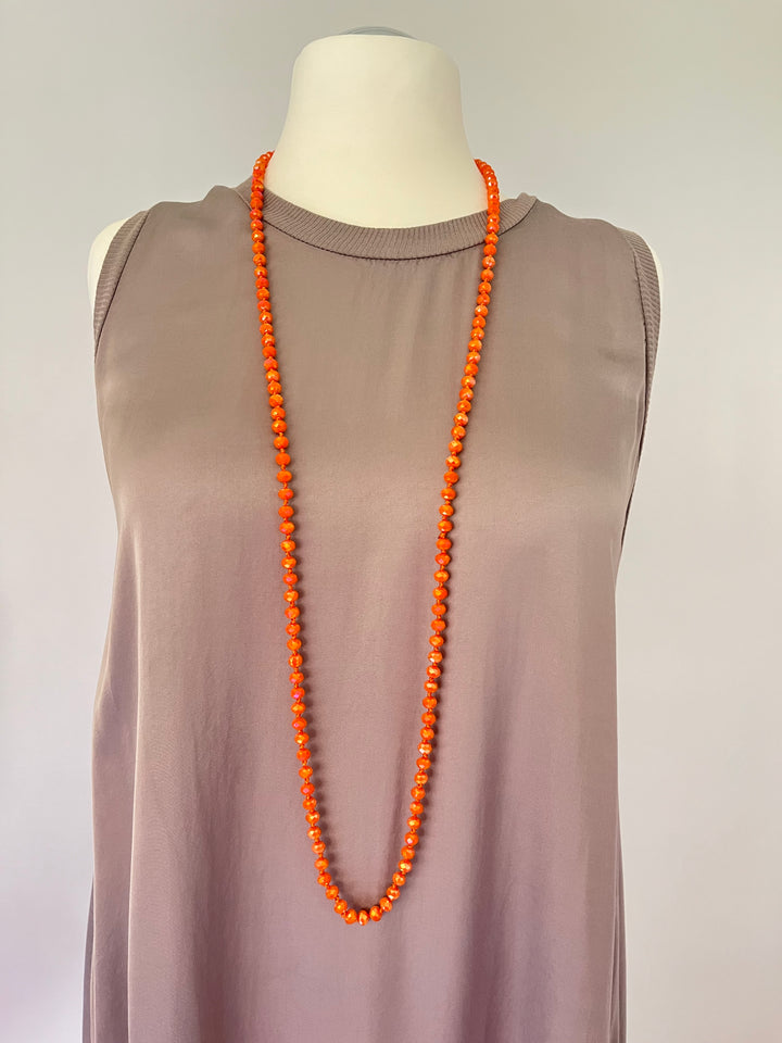 Kette aus Glassteinen, orange von Bella Vita - Mode &amp; Lifestyle