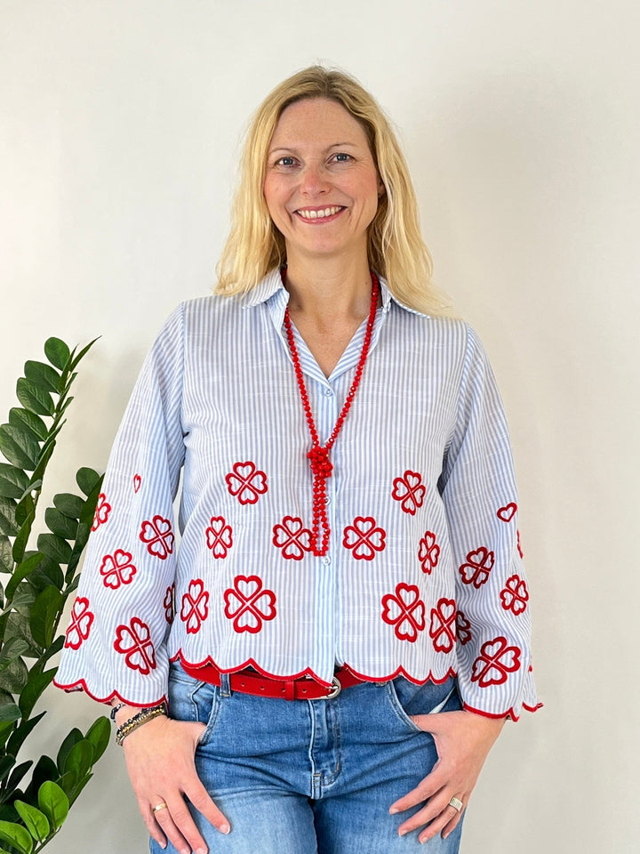 Kette aus Glassteinen, rot von Bella Vita - Mode &amp; Lifestyle