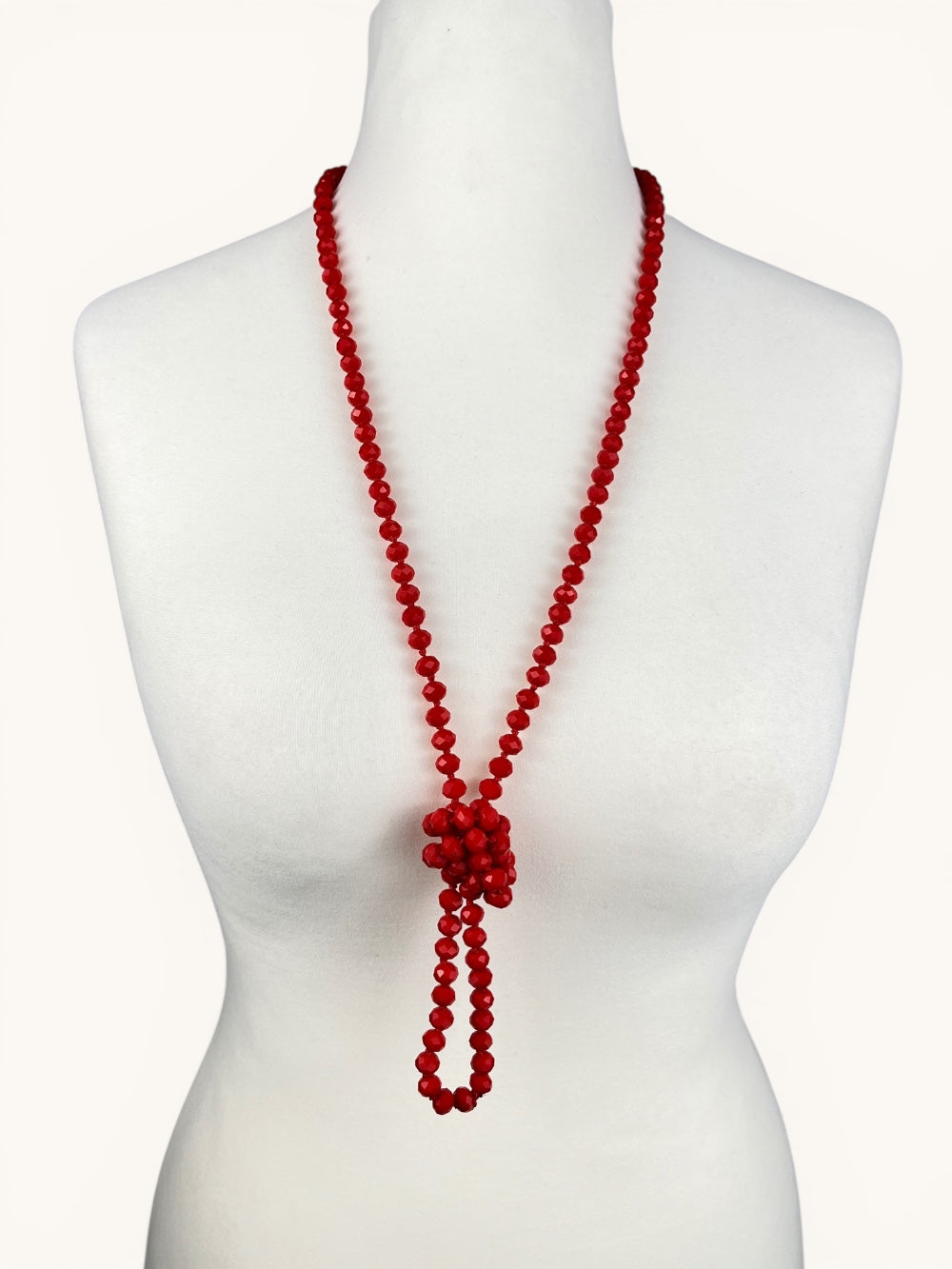Kette aus Glassteinen, rot von Bella Vita - Mode &amp; Lifestyle
