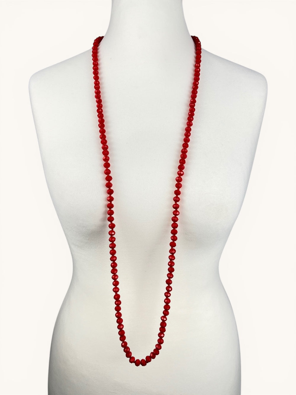 Kette aus Glassteinen, rot von Bella Vita - Mode &amp; Lifestyle