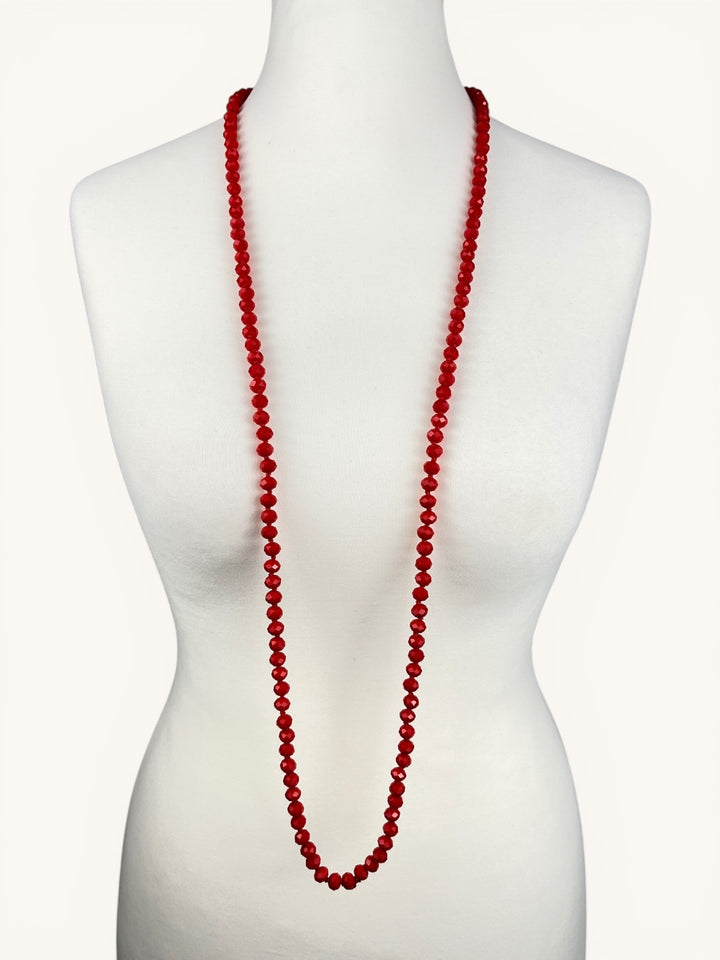 Kette aus Glassteinen, rot von Bella Vita - Mode &amp; Lifestyle