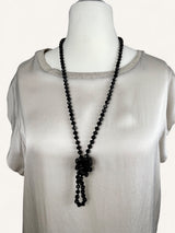 Kette aus Glassteinen, schwarz von Bella Vita - Mode & Lifestyle