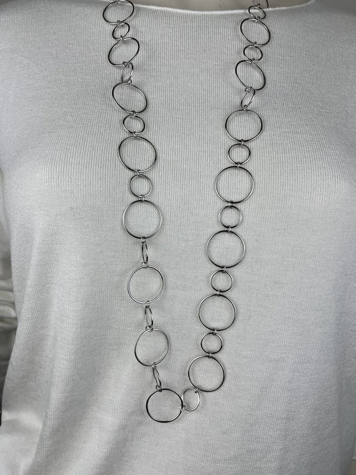 Kette mit Zierringen, silberfarben von Bella Vita - Mode &amp; Lifestyle
