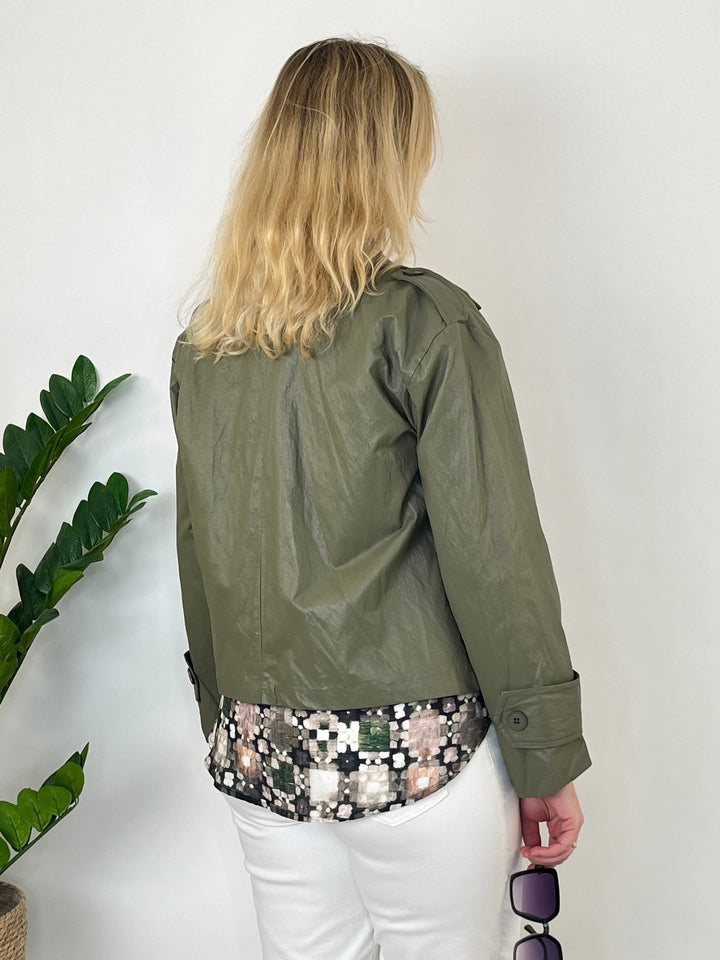 Kurzjacke in Trenchform, khaki von Bella Vita - Mode &amp; Lifestyle