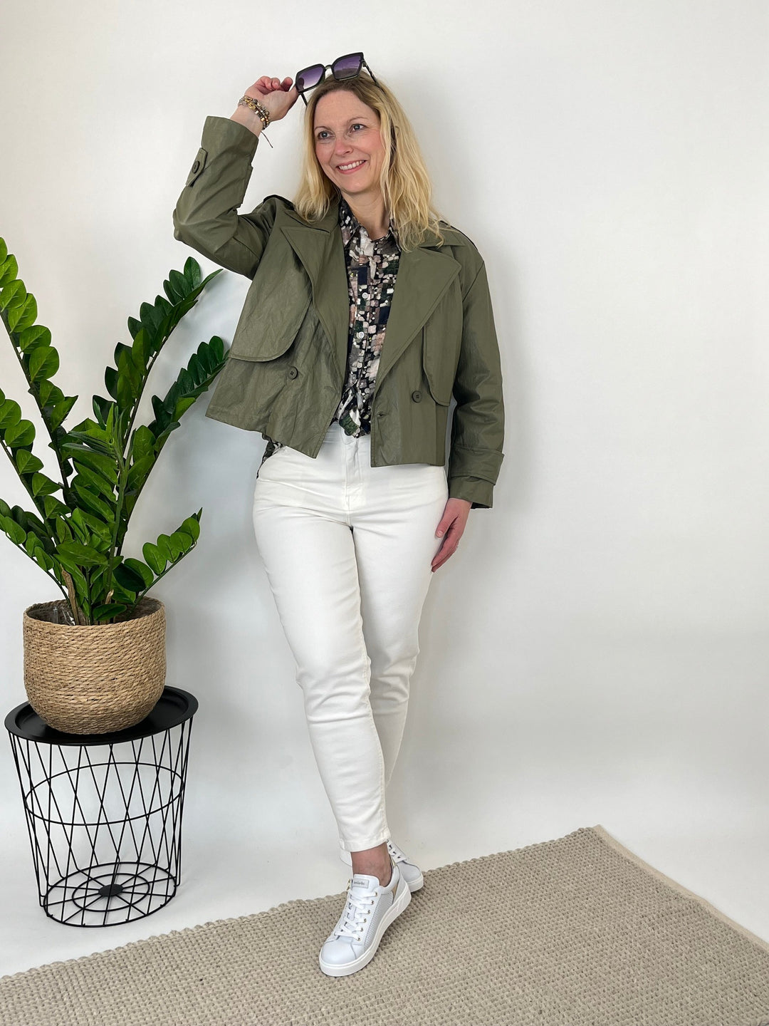 Kurzjacke in Trenchform, khaki von Bella Vita - Mode &amp; Lifestyle