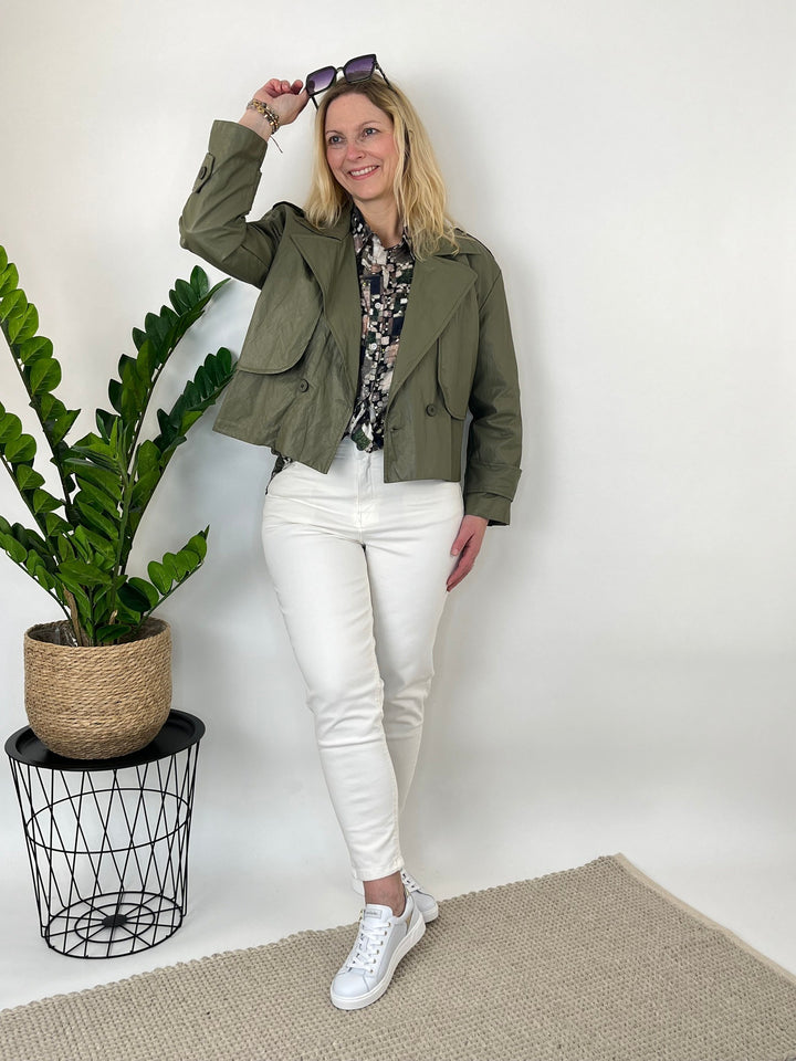Kurzjacke in Trenchform, khaki von Bella Vita - Mode &amp; Lifestyle