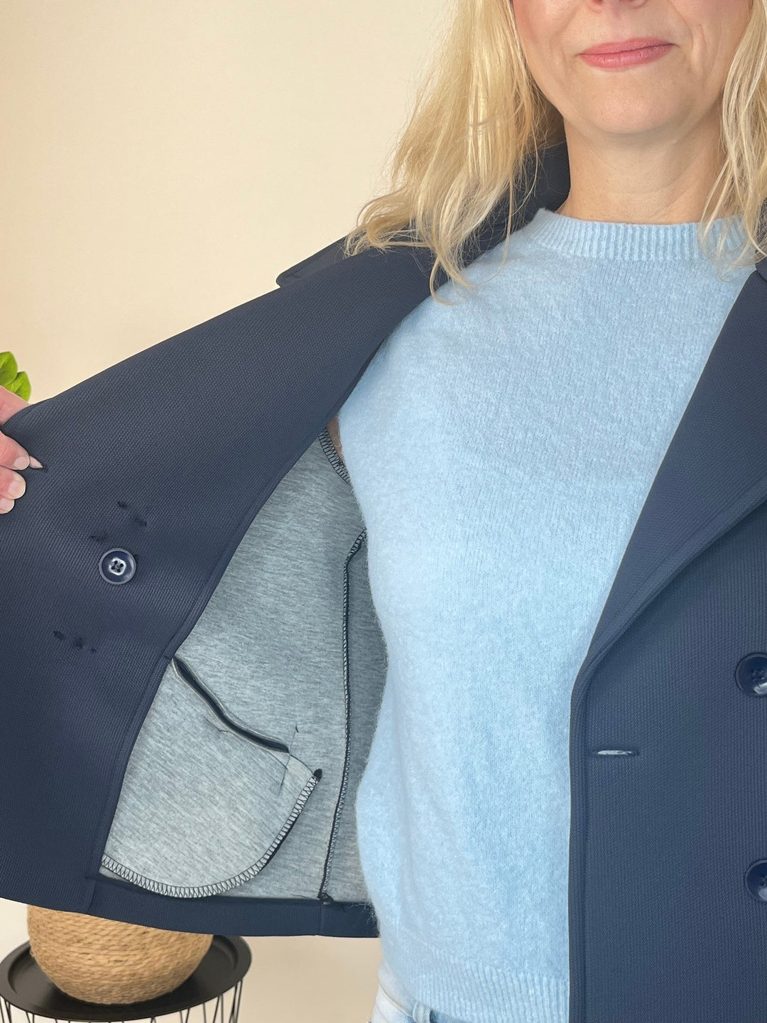 Kurzjacke mit Reverskragen, marine von Bella Vita - Mode &amp; Lifestyle