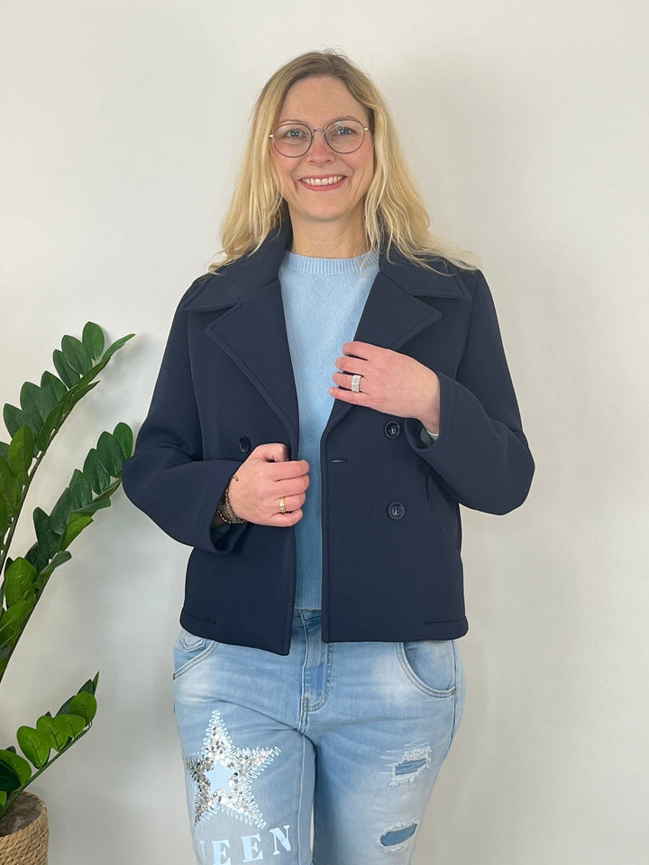 Kurzjacke mit Reverskragen, marine von Bella Vita - Mode &amp; Lifestyle