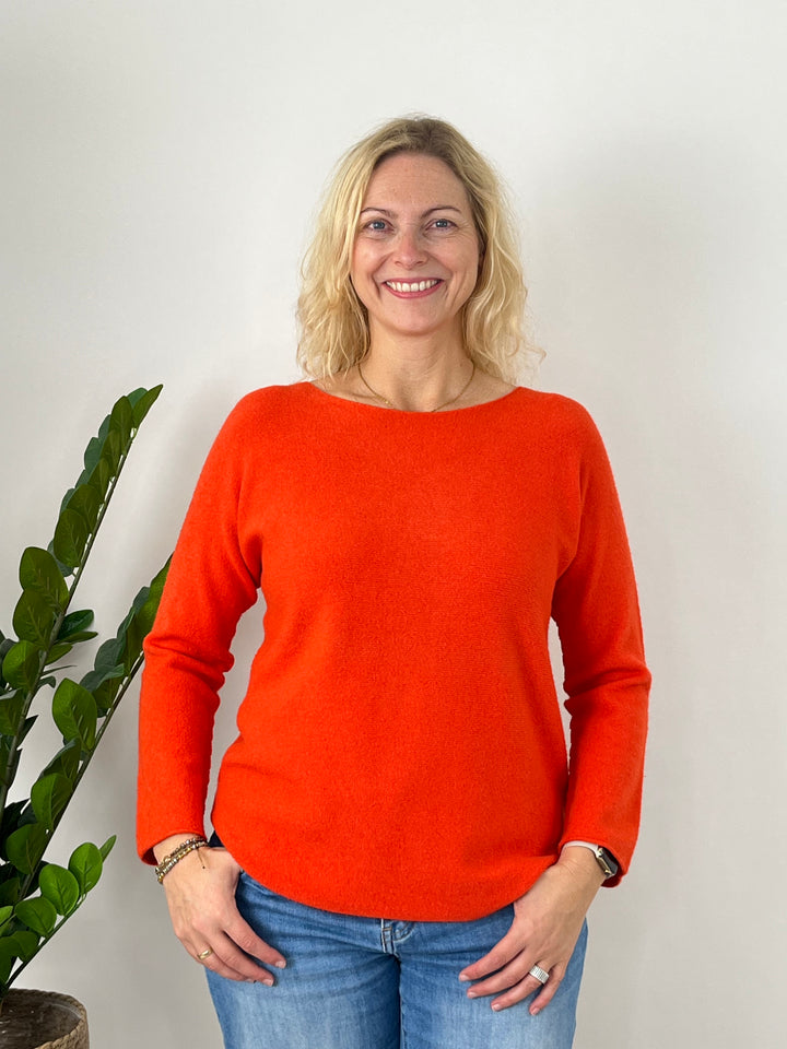 Kuschelpulli mit Rundhals, orange von Bella Vita - Mode &amp; Lifestyle