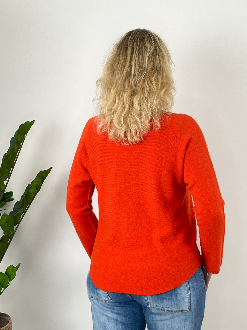 Kuschelpulli mit Rundhals, orange von Bella Vita - Mode & Lifestyle