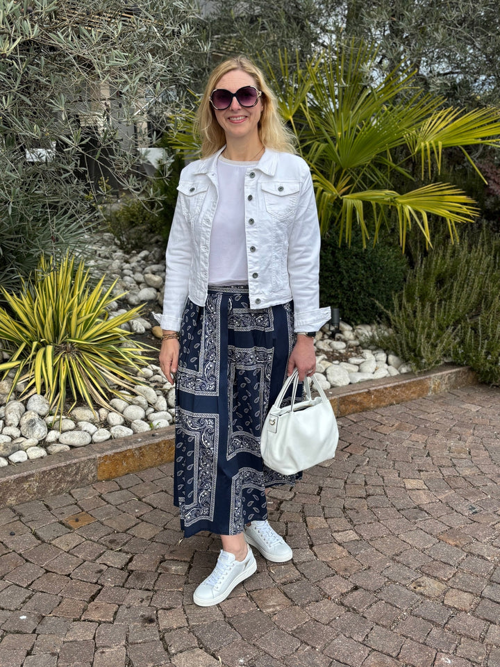 Lederhandtasche mit langem Umhängegurt, weiß von Bella Vita - Mode &amp; Lifestyle