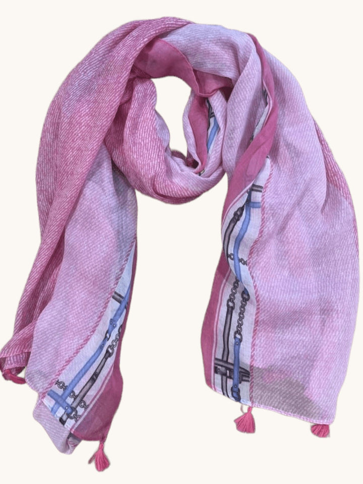 Leichter Schal aus Viskose mit Zierbommeln von Bella Vita - Mode &amp; Lifestyle