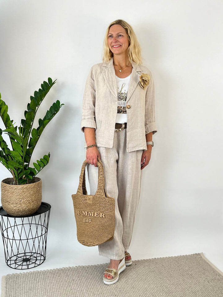 Leinenblazer "Easy Summer", beige von Bella Vita - Mode &amp; Lifestyle