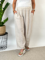 Leinenhose "Easy Summer", beige von Bella Vita - Mode & Lifestyle