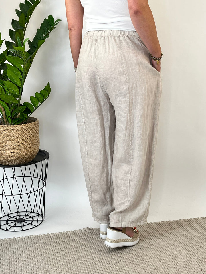 Leinenhose "Easy Summer", beige von Bella Vita - Mode &amp; Lifestyle