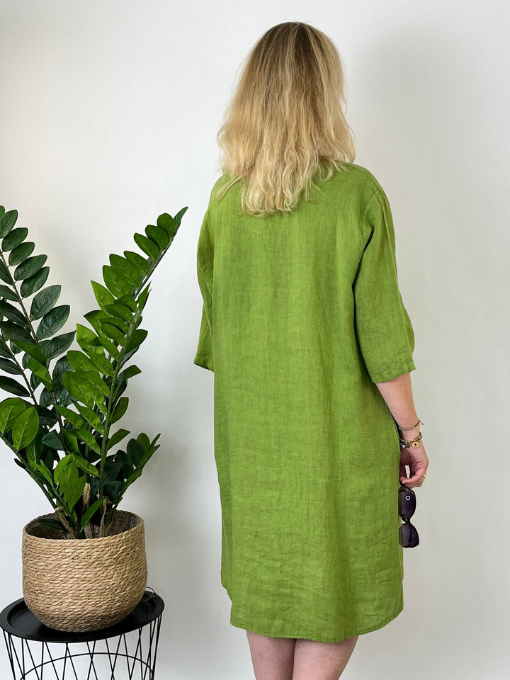 Leinenkleid "Natural Chic", grün von Bella Vita - Mode &amp; Lifestyle