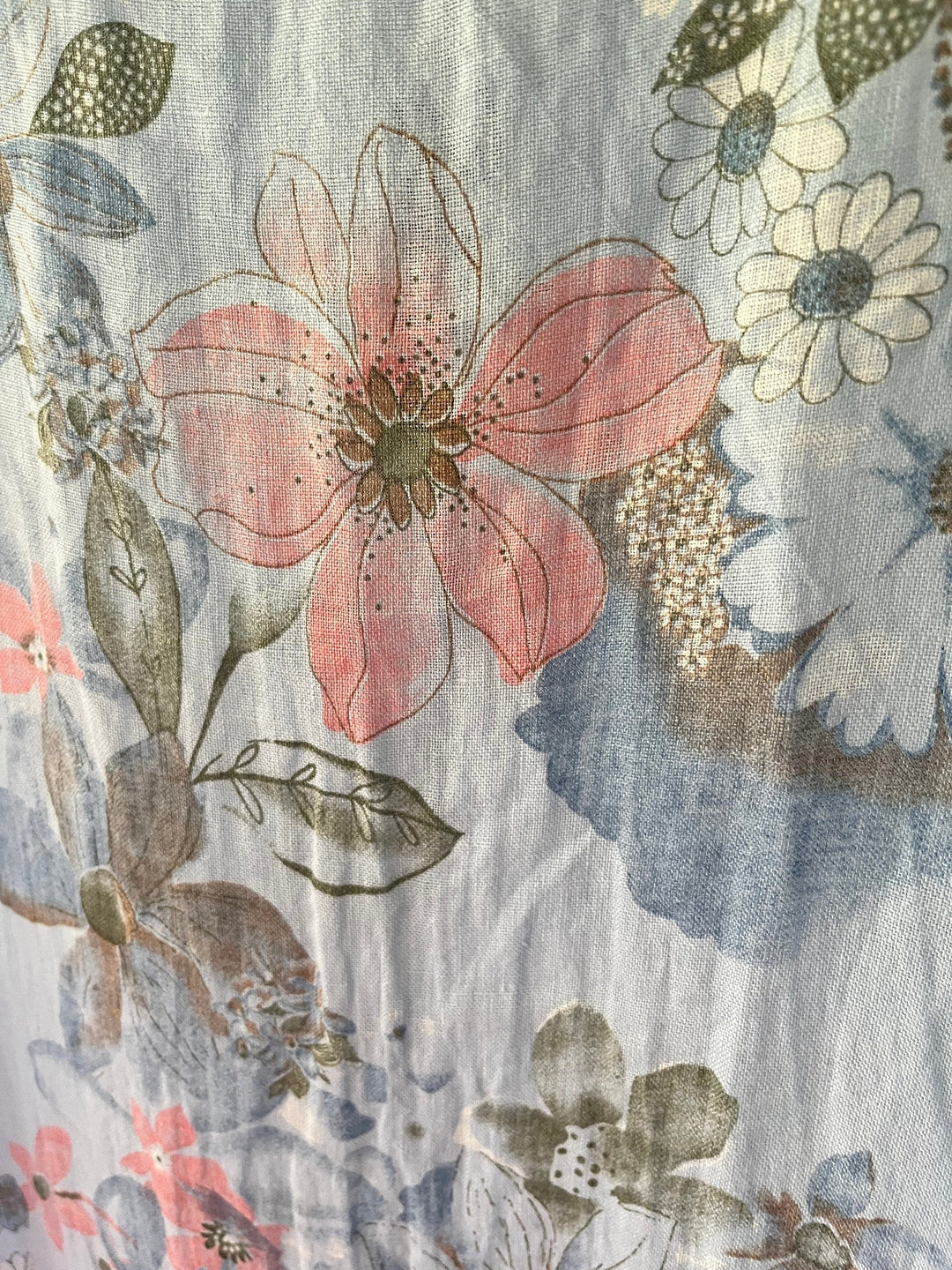 Leinenkleid mit floralem Print, hellblau von Bella Vita - Mode &amp; Lifestyle