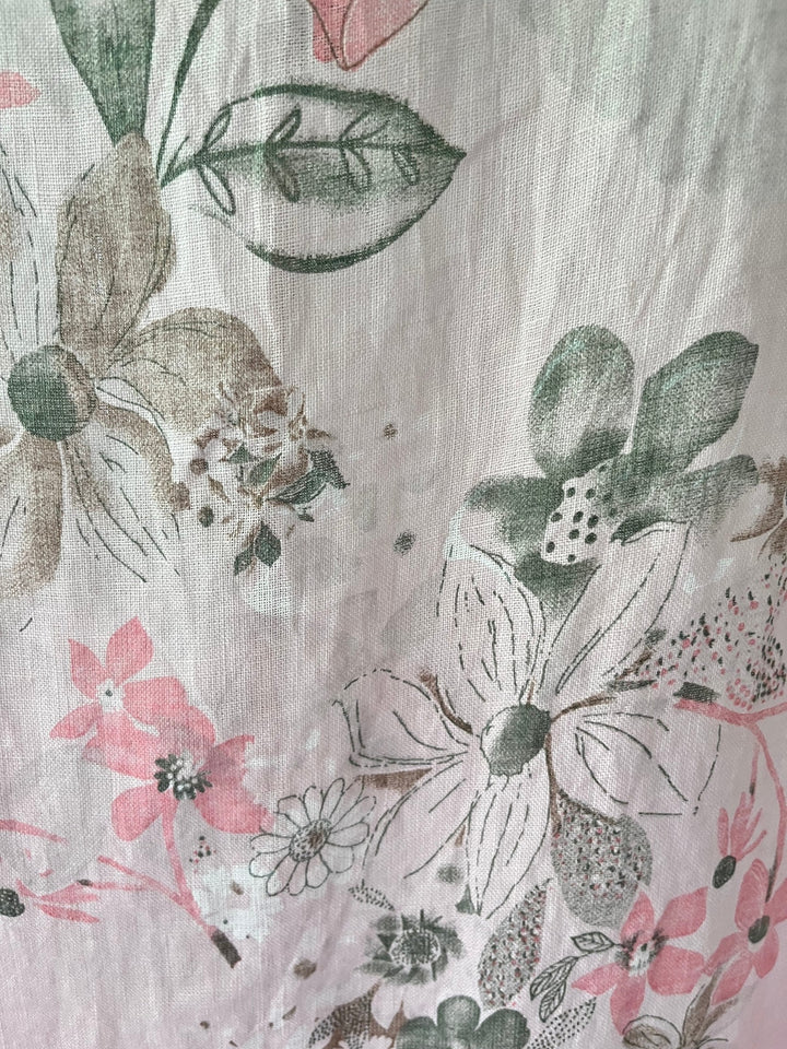 Leinenkleid mit floralem Print, rosa von Bella Vita - Mode &amp; Lifestyle
