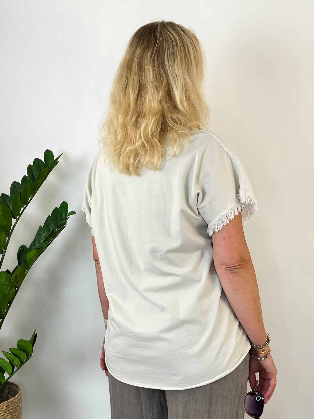 Leinenshirt "Golden Heart", beige von Bella Vita - Mode &amp; Lifestyle