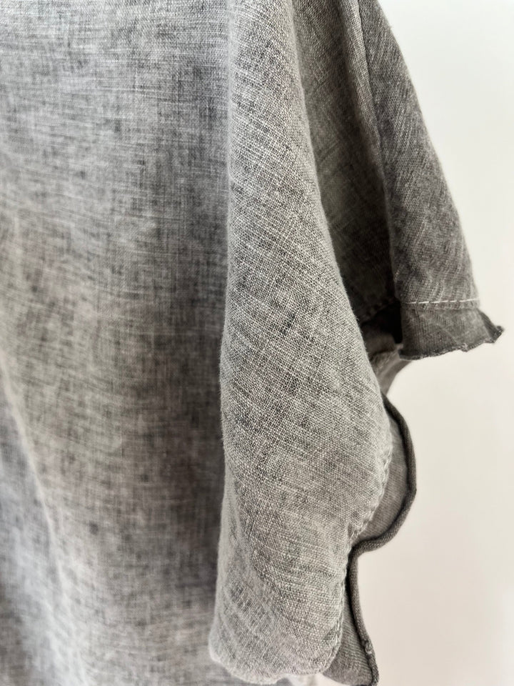 Leinenshirt im Materialmix, taupe von Bella Vita - Mode &amp; Lifestyle